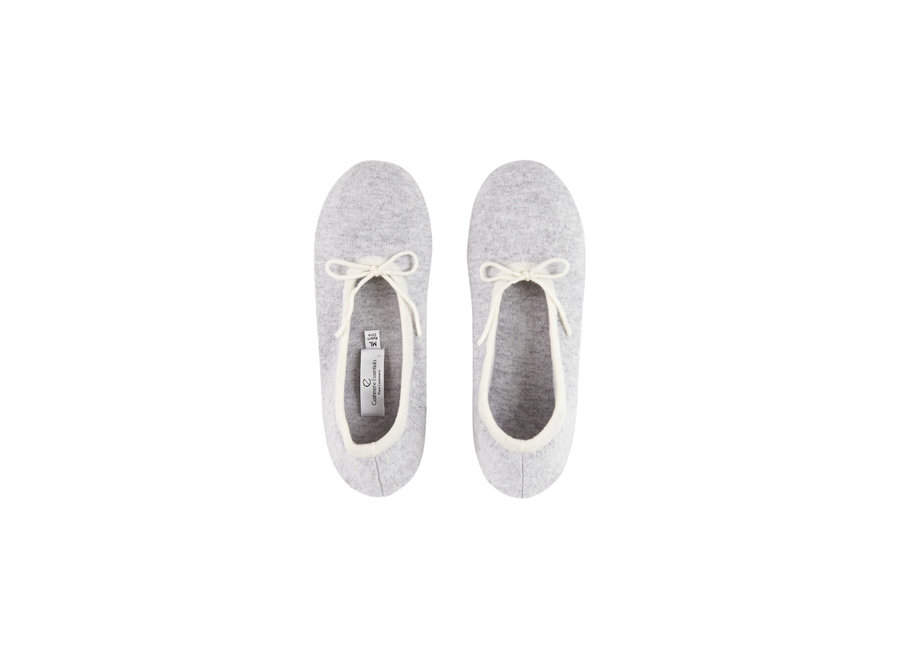 CASHMERE SLIPPERS WITH TRIM