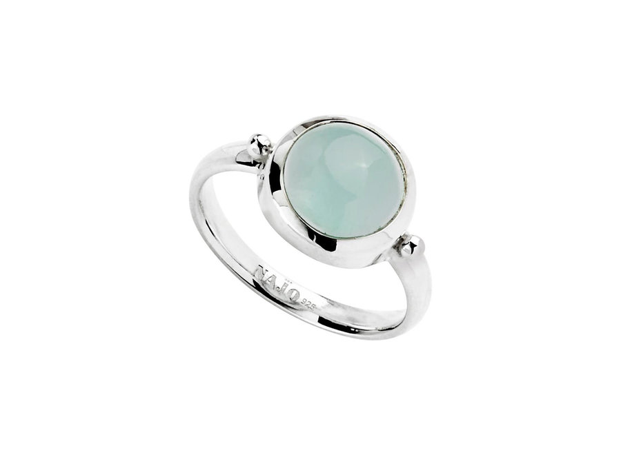 GARLAND SILVER AQUA CHALCEDONY RING