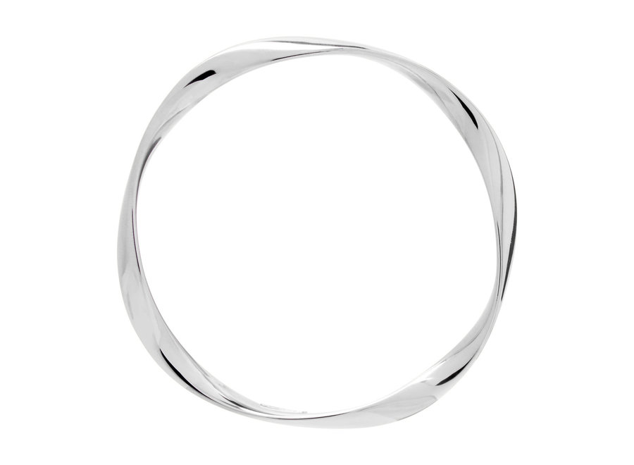 LARGE GARDEN OF EDEN SILVER BANGLE 68MM (B6617-68)