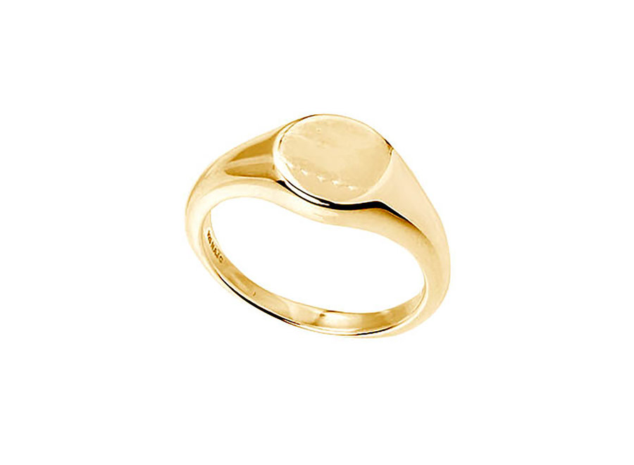 PROMISE YELLOW GOLD SIGNET RING (R5805)