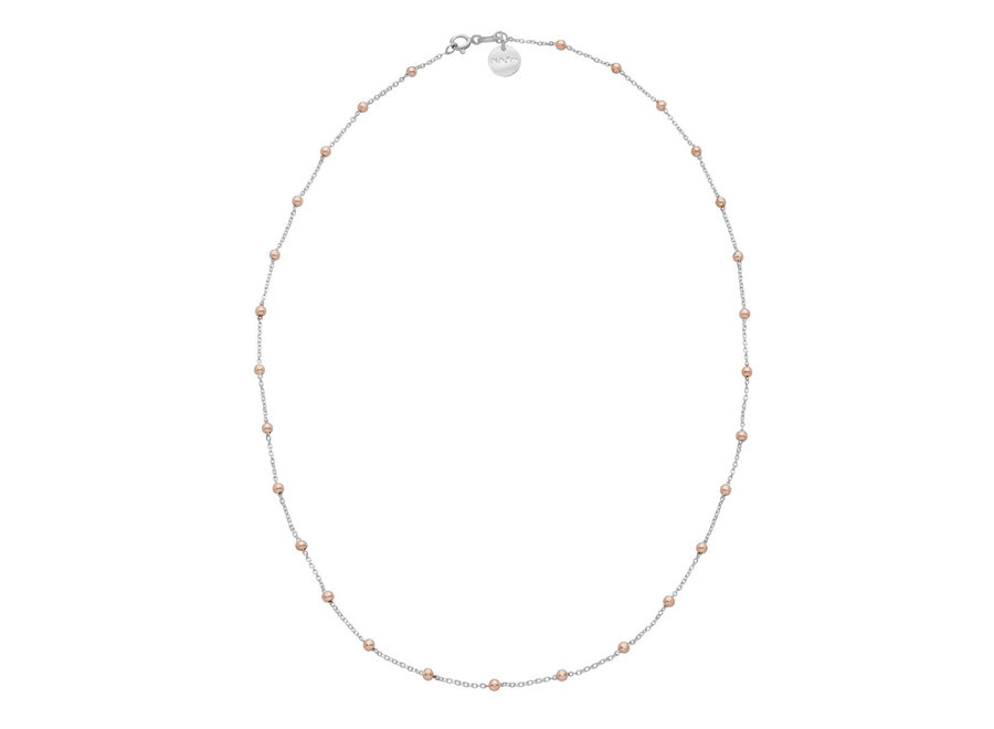 ALGONQUIN NECKLACE SILVER / ROSE GOLD 45CM (N3243-45)