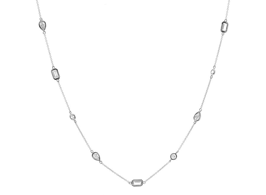 ELECTRA SHORT SILVER NECKLACE (N1496 -RH)