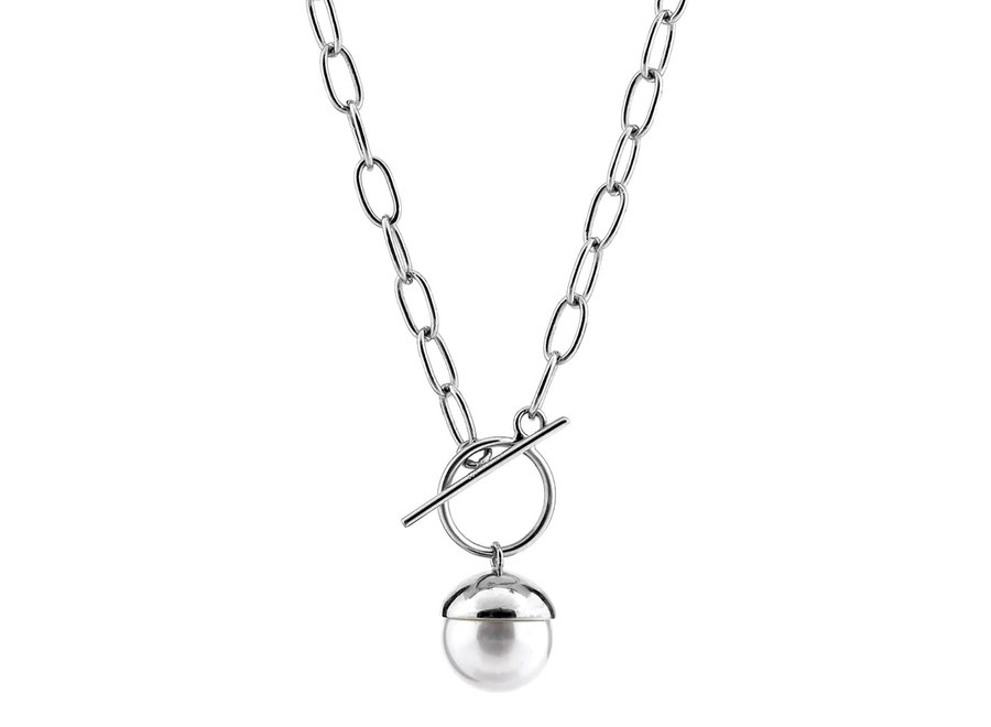 GEMMA SILVER PEARL NECKLACE