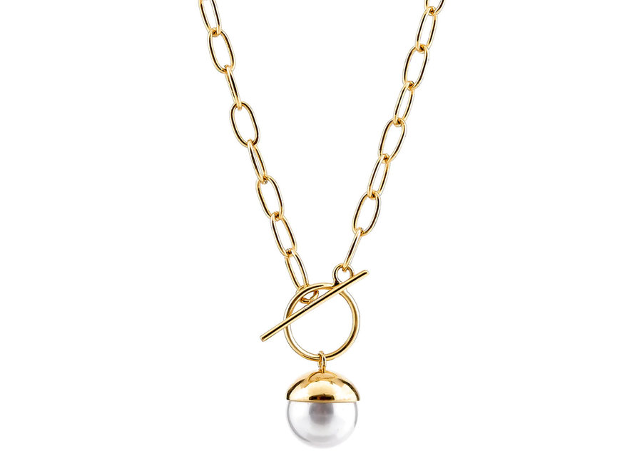 GEMMA GOLD PEARL NECKLACE (N402-GP)