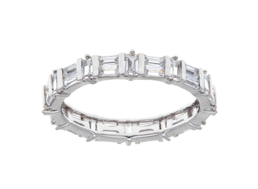 SILVER BAGUETTE ETERNITY BAND
