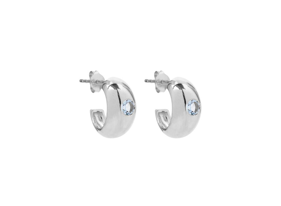 COSMIC BLUE TOPAZ STUD EARRINGS (E6633)