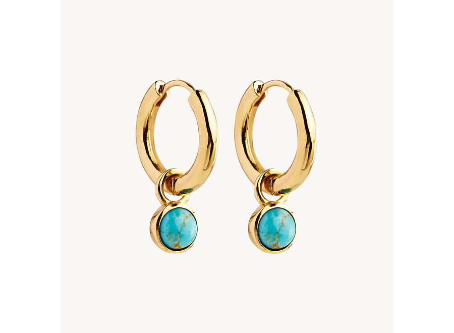 HEAVENLY TURQUOISE GOLD EARRING