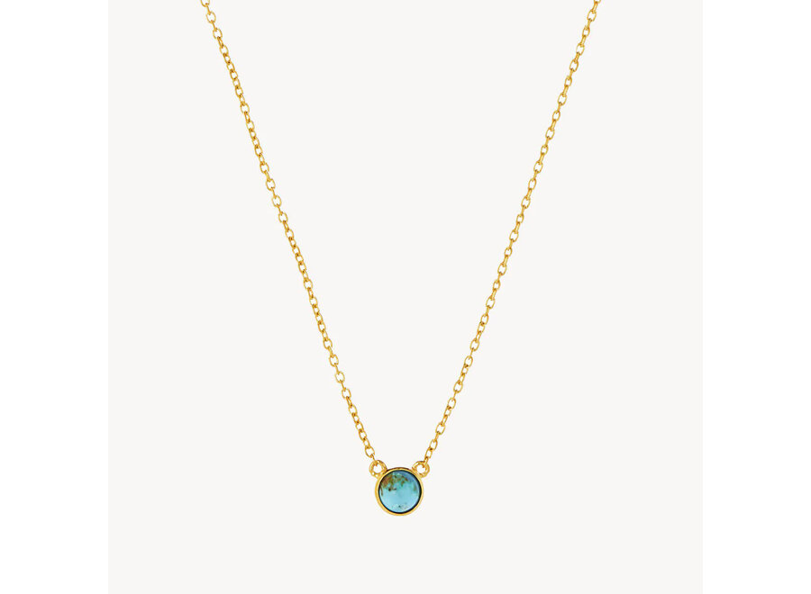 HEAVENLY TURQUOISE GOLD NECKLACE (N6541)