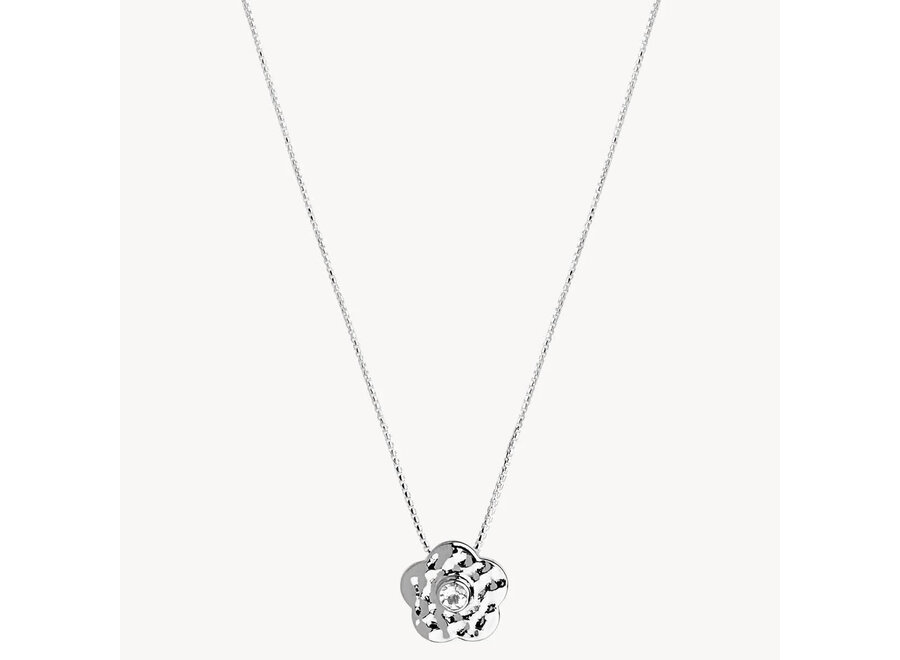 FORGET-ME-NOT SILVER PENDANT NECKLACE (N6977)