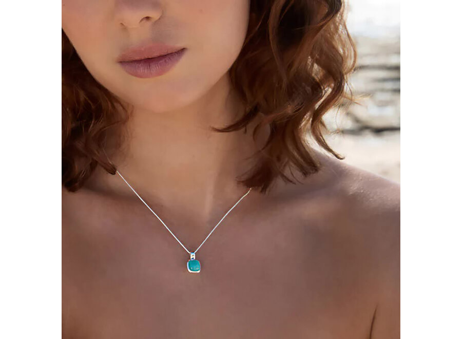 AURA SILVER AMAZONITE NECKLACE