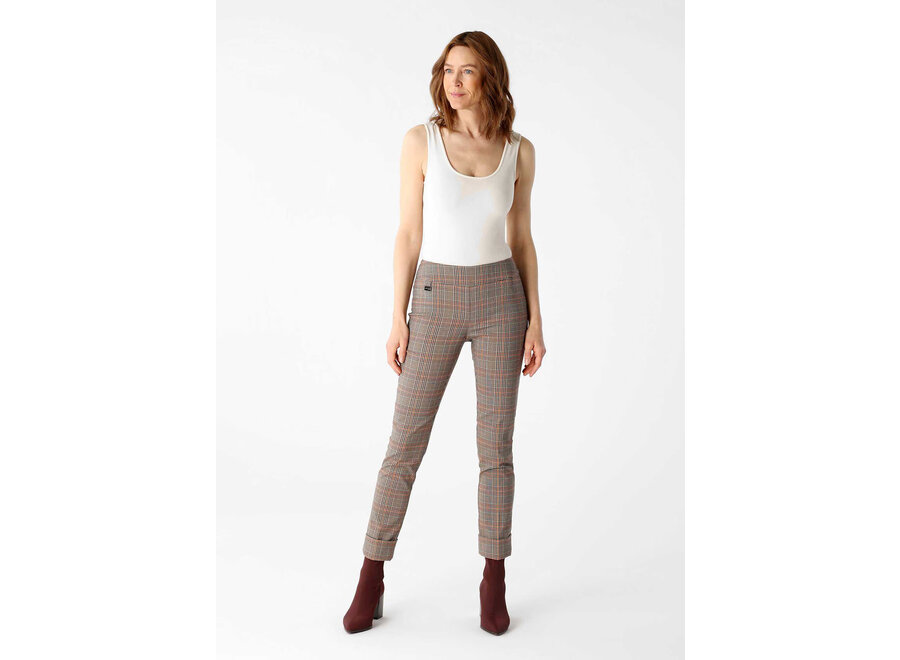 BELLAMY PLAID FABRIC 29" ANKLE PANT WITH CUFFS