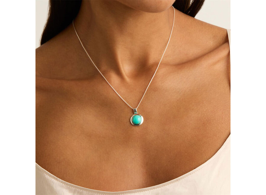 HUSK TURQUOISE SMALL NECKLACE 45CM