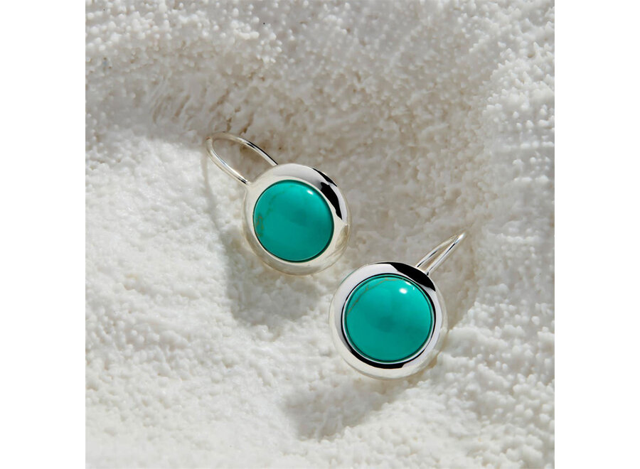 HUSK TURQUOISE DROP SILVER EARRING