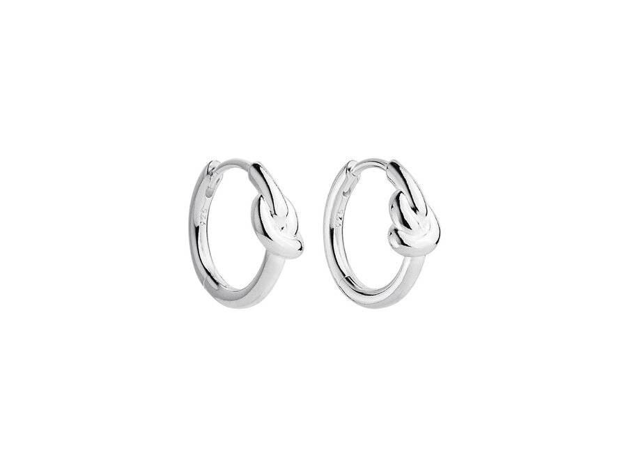 NATURE'S KNOT SILVER HUGGIE EARRING (E7044)