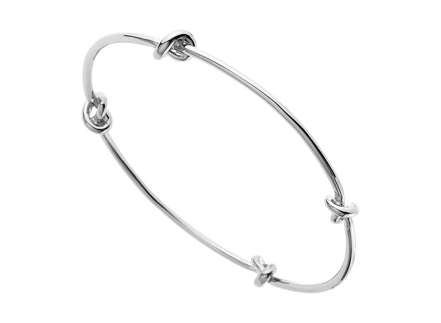 NATURE'S KNOT SILVER BANGLE 64MM