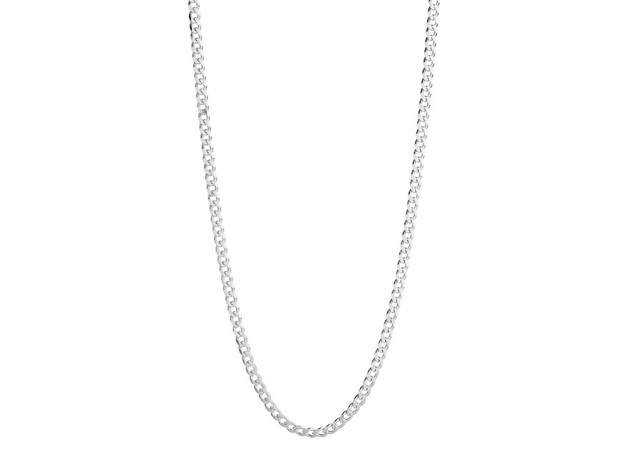 MENS SOLID SILVER CUBAN LINK CHAIN ANTITARNISH (N9012)