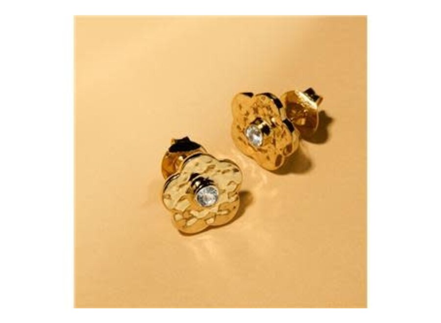 FORGET-ME-NOT GOLD EARRINGS (E6978)