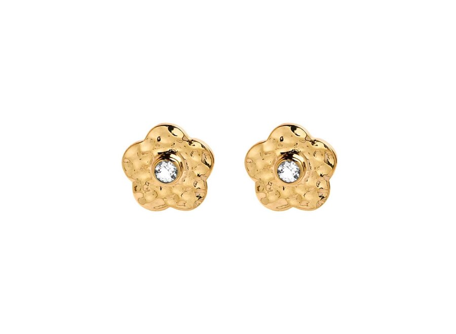 FORGET-ME-NOT GOLD EARRINGS (E6978)