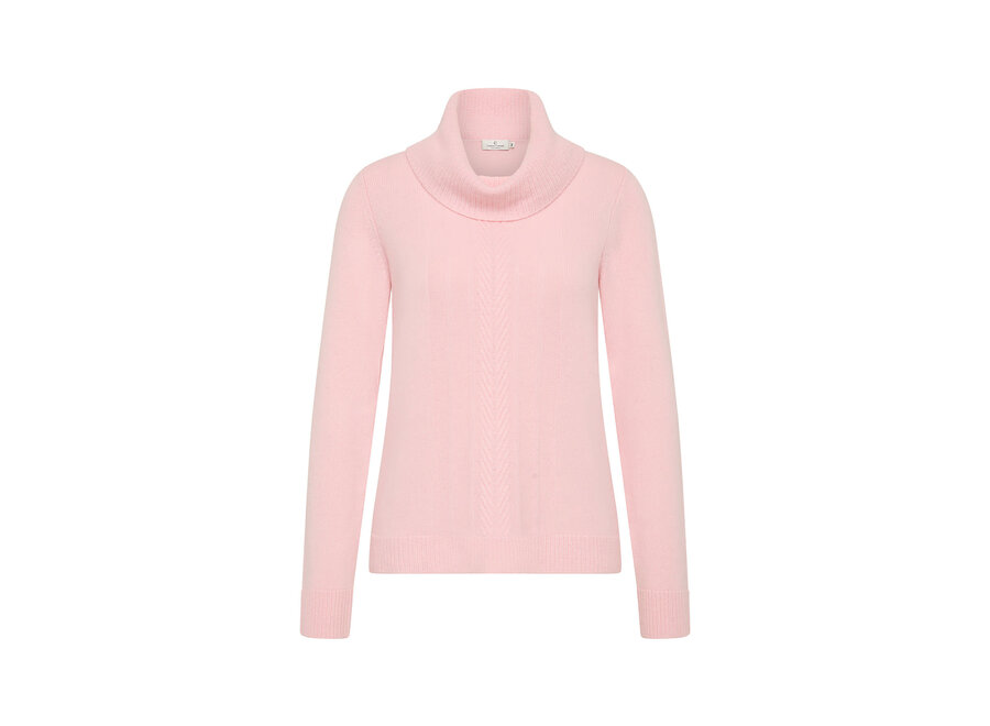 CHEVRON COWL NECK SWEATER