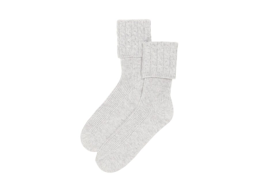 CASHMERE CABLE SOCKS - Click for more colours