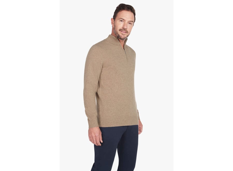 Men's Cashmere Sweater Color Block Pullover O -Neck Thickened