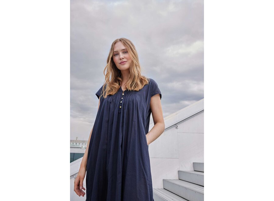 COTTIK02 SHORT SLEEVE LONG DRESS - Click for more colours