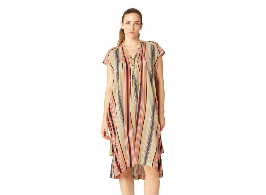 COTTIK02P SHORT SLEEVE LONG DRESS - Click for more colours
