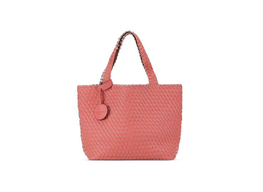 BAG08 REVERSIBLE BRAIDED TOTE BAG DURBARRY METALLIC ROSE