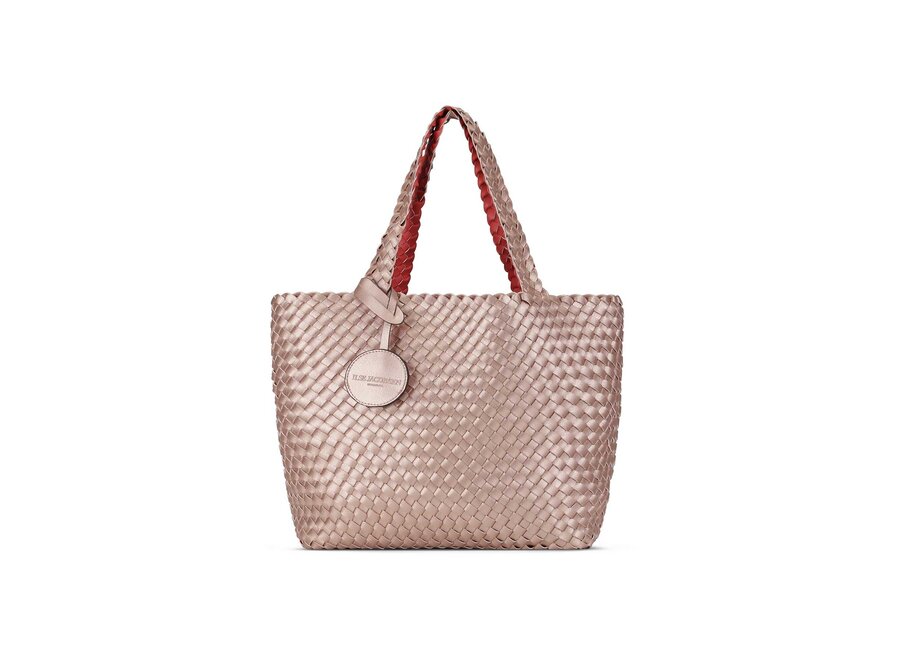 BAG08 REVERSIBLE BRAIDED TOTE BAG DURBARRY METALLIC ROSE