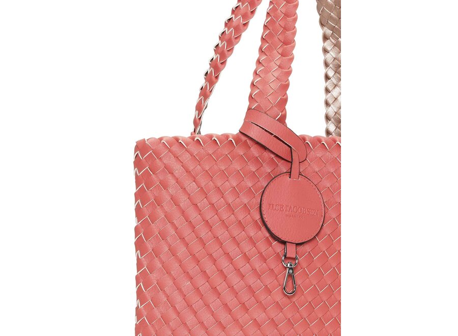BAG08 REVERSIBLE BRAIDED TOTE BAG DURBARRY METALLIC ROSE