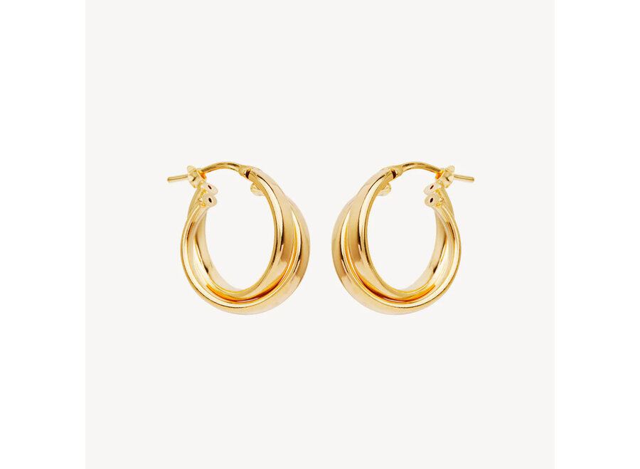 SUNSHINE GOLD HOOP EARRINGS (E7195)