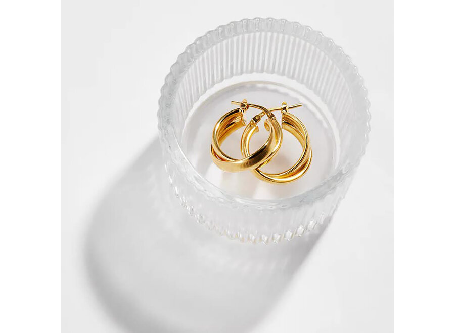 SUNSHINE GOLD HOOP EARRINGS (E7195)