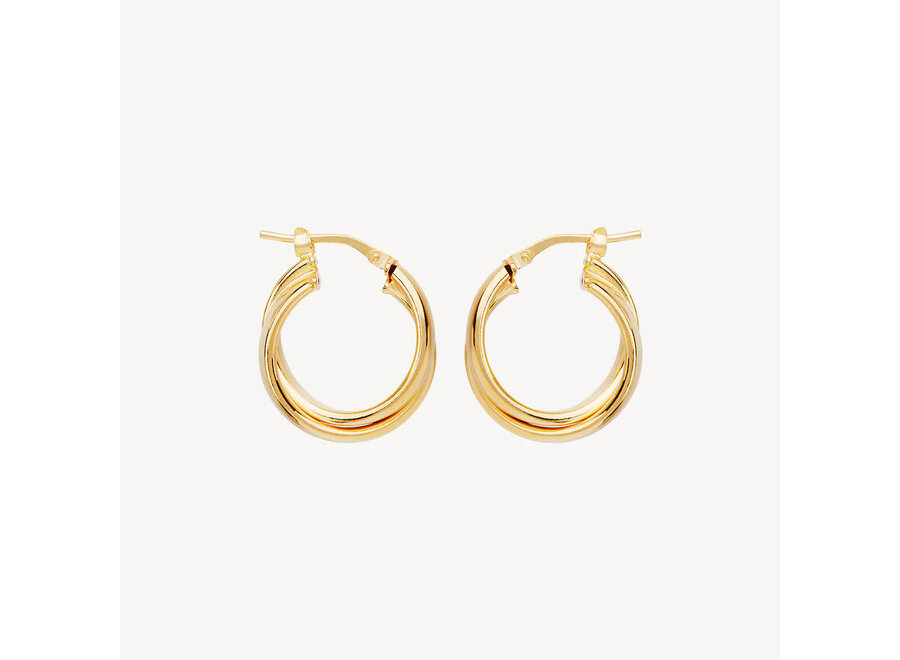 SUNSHINE GOLD HOOP EARRINGS (E7195)
