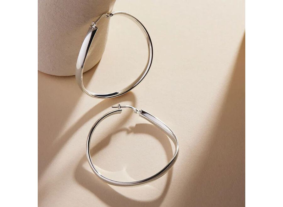 ODYSSEY SILVER HOOP EARRINGS  (E7192)