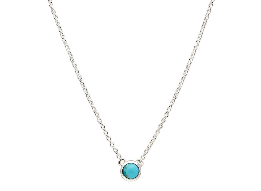 HEAVENLY TURQUOISE SILVER NECKLACE (N6543)