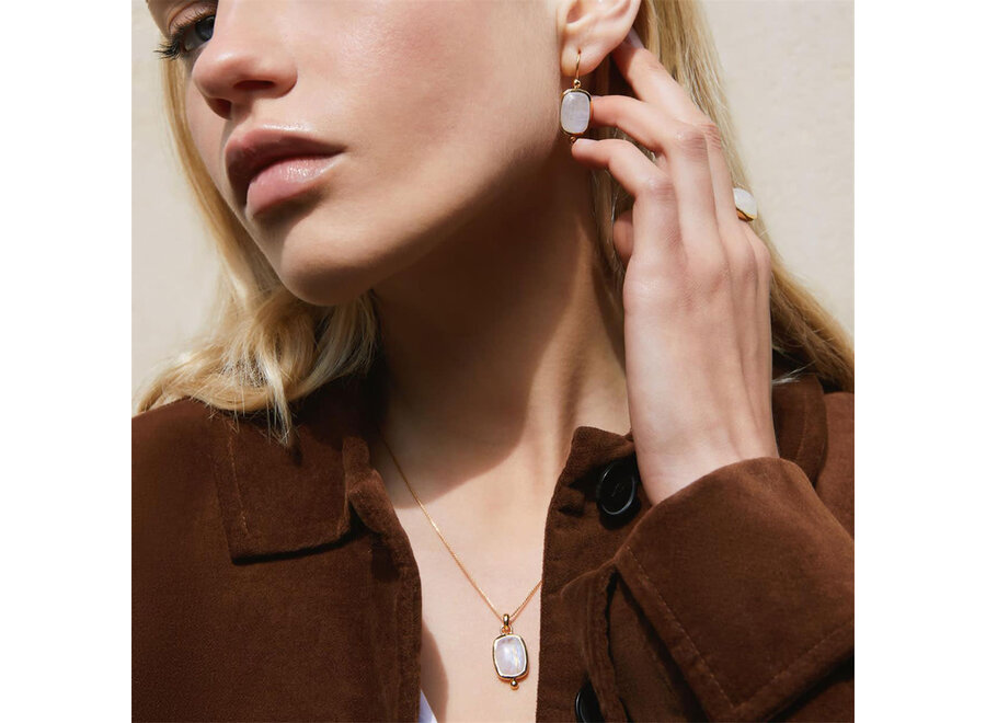 FLEUR RAINBOW MOONSTONE EARRINGS (E7363)