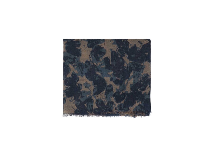 WOOCA02 WOOL SCARF BEIGE BUTTERFLY