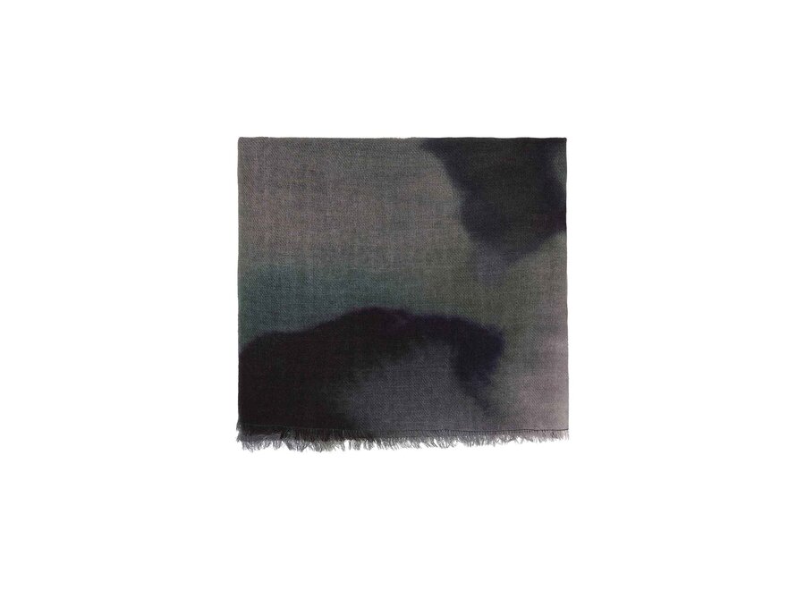 WOOCA03 WOOL SCARF MOSS PRINT