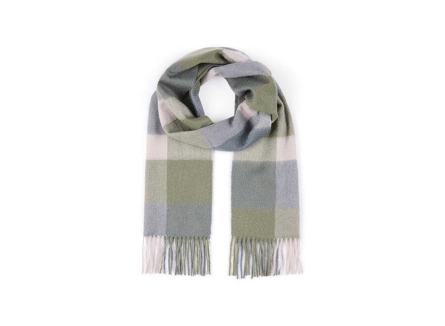 WOVEN PLAID CASHMERE SCARF