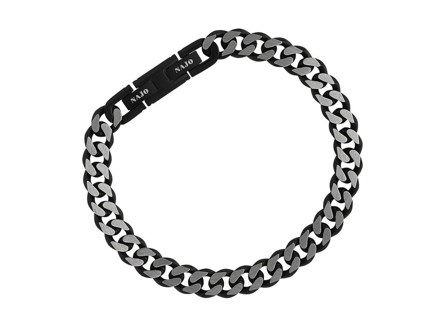 NERO MEN'S STEEL CURB CHAIN BRACELET (B9034)