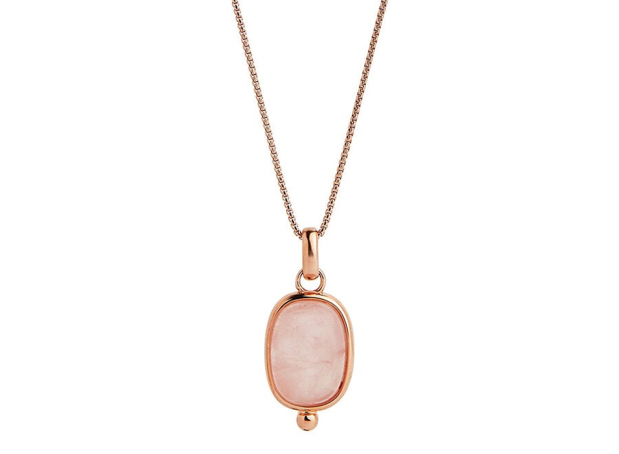 FLEUR ROSE QUARTZ PENDANT (N7360)