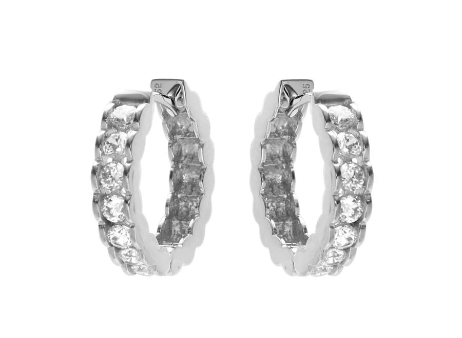 HARPER SILVER HOOP EARRINGS (E46-RH)