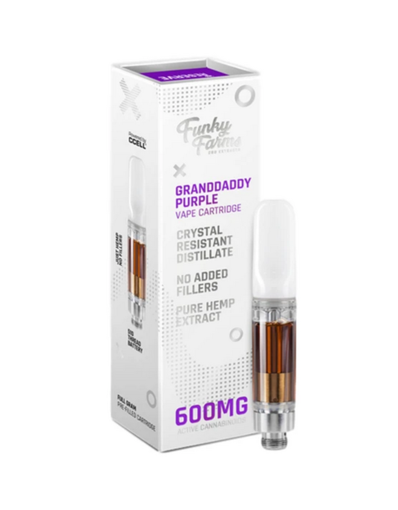 Funky Farms Granddaddy Purple 600mg CBD Cartridge