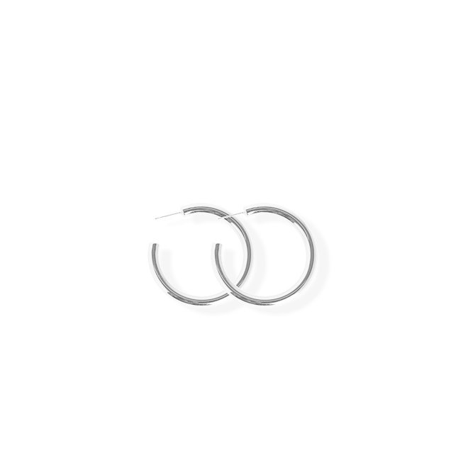 Boucles d'oreilles anneaux épais 25mm - Laiton plaqué