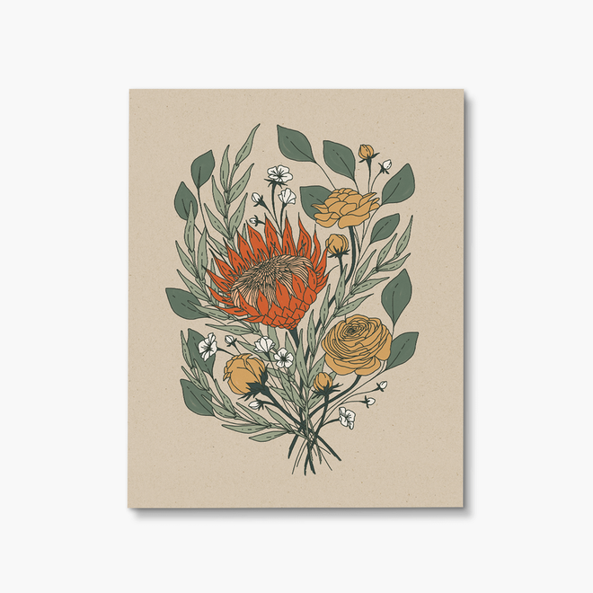 Affiche 8x10 - Fleurs Protea