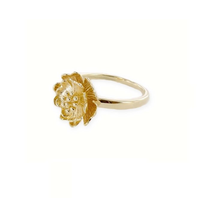 Bague Pivoine - Plaqué or 18kt