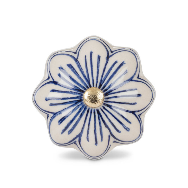 Poignée - Flower Petal - Blanc et bleu