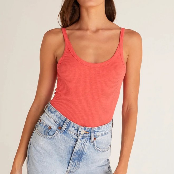 Camisole Casa Rib - Rouge corail