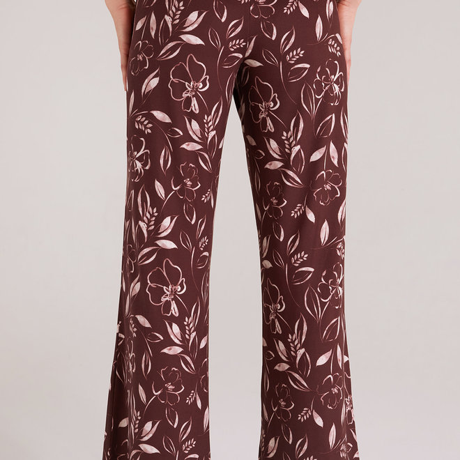 Pantalon Relaxed Floral - Fig