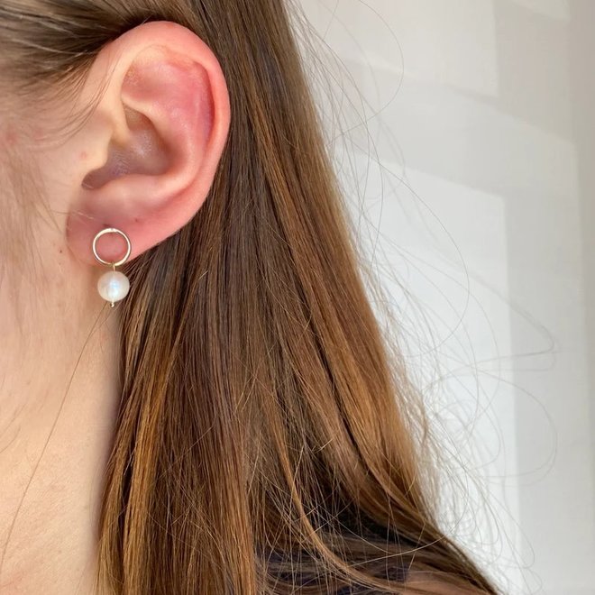 Boucles d’oreilles Delicata - Cercle et perle